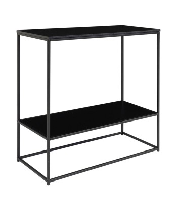 VITA Table console acier noir 80 cm français