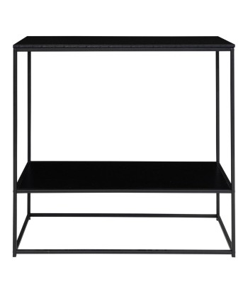 VITA Table console acier noir 80 cm français