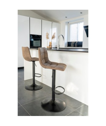 MIDDELFART Chaises de Bar Marron clair - lot de 2 Jusqu'à 80% De Réduction