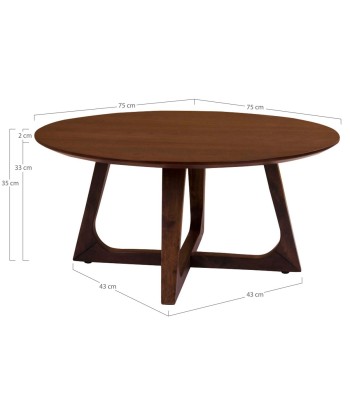 HELLERUP Table basse noyer 75 cm suggérées chez