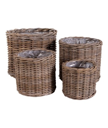 BOGOR - Set de Quatre Paniers Rotin naturel - lot de 4 votre