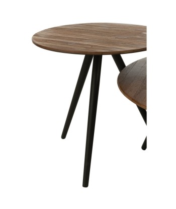 Set de 4 Tables Rondes Teck Recyclé - Naturel chez Cornerstreet bien 