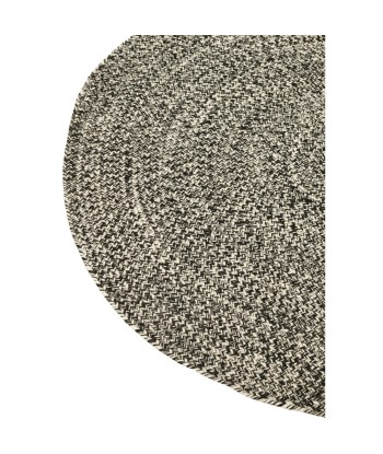 MIAMI Tapis extérieur - polyester - noir/blanc - 150 cm pas cher 