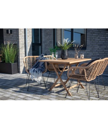 TRIESTE - Chaise jardin - Rotin synthétique naturel - lot de 2 50% de réduction en Octobre 2024