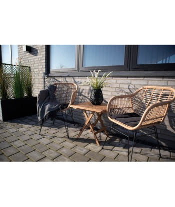 TRIESTE - Chaise jardin - Rotin synthétique naturel - lot de 2 50% de réduction en Octobre 2024