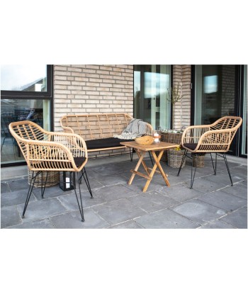 TRIESTE - Chaise jardin - Rotin synthétique naturel - lot de 2 50% de réduction en Octobre 2024