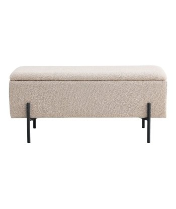 WATFORD  - Banc coffre rangement bouclé beige, pieds noirs vente chaude votre 