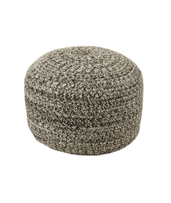 MIAMI - Pouf extérieur Polyester Noir/Blanc Le MVP de beaucoup