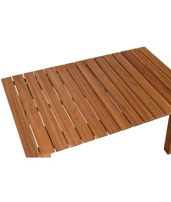 SINA - Salon de jardin 4 pièces -  Marron Gris Acacia 120 x 72 x 75 cm pour bénéficier 