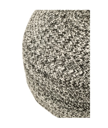 MIAMI - Pouf extérieur Polyester Noir/Blanc Le MVP de beaucoup