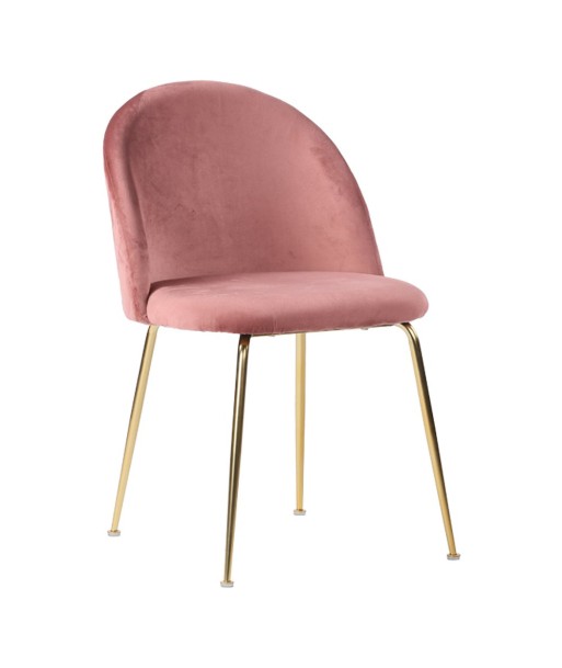 GENEVE - Chaise de salle à manger Rose/Laiton - lot de 2 sur le site 