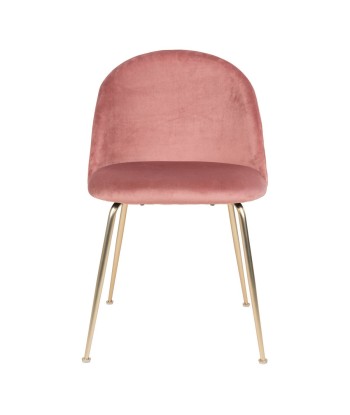 GENEVE - Chaise de salle à manger Rose/Laiton - lot de 2 sur le site 