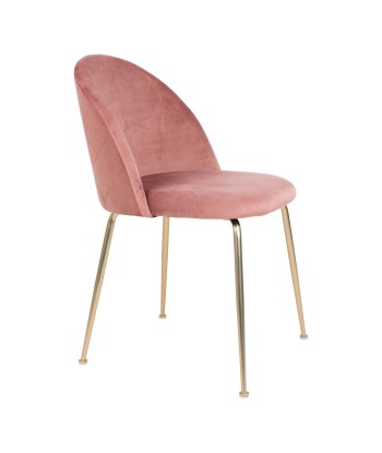 GENEVE - Chaise de salle à manger Rose/Laiton - lot de 2 sur le site 