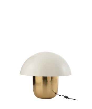 MUSHROOM - Lampe Champignon -blanc/or - Grande H 45 cm solde