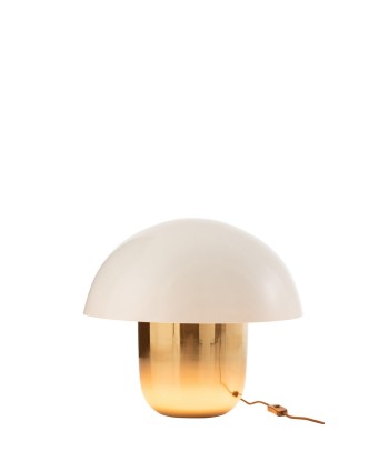 MUSHROOM - Lampe Champignon -blanc/or - Grande H 45 cm solde