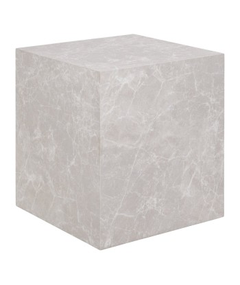 PRAGUE - Table d'appoint, aspect marbre, beige 40x40x45 cm prix