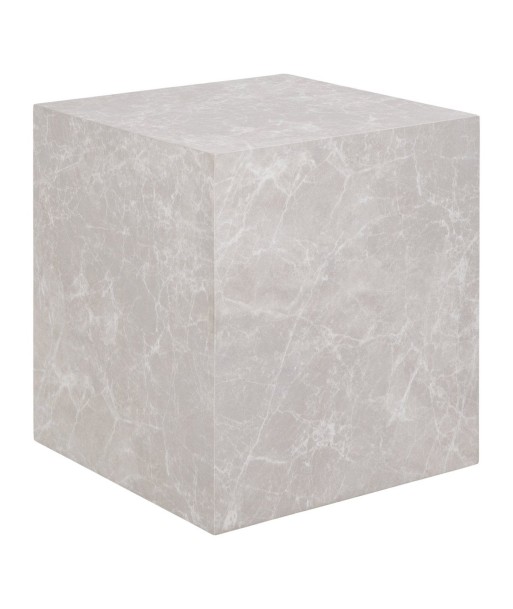 PRAGUE - Table d'appoint, aspect marbre, beige 40x40x45 cm prix