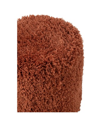 FLUFFY - Pouf Cylindre Polyester Brique - H 50 cm livraison et retour toujours gratuits