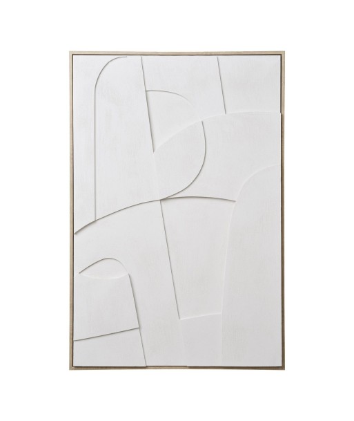 MADELINE 2 - Tableau relief blanc- 60 x 90 cm paiement sécurisé