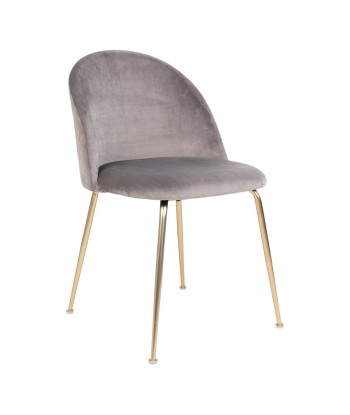 GENEVE -Chaise de salle à manger Gris/Laiton - lot de 2 soldes