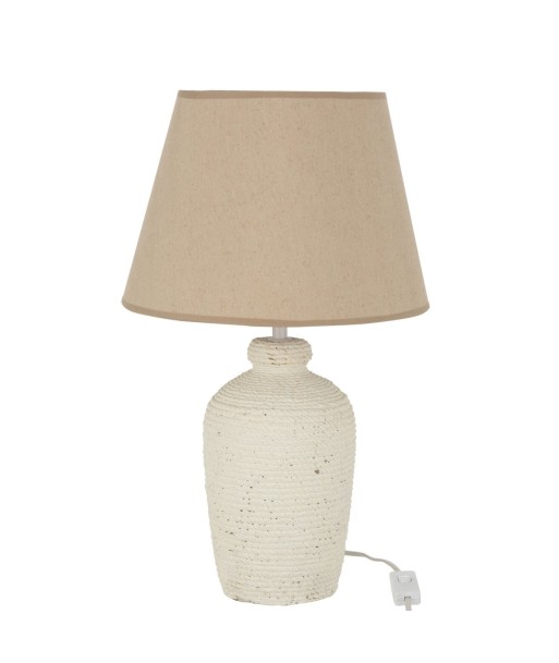 ESMEE - Lampe - ciment/textile - blanc/beige en ligne