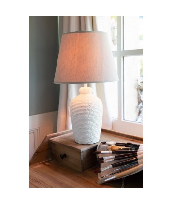 ESMEE - Lampe - ciment/textile - blanc/beige en ligne