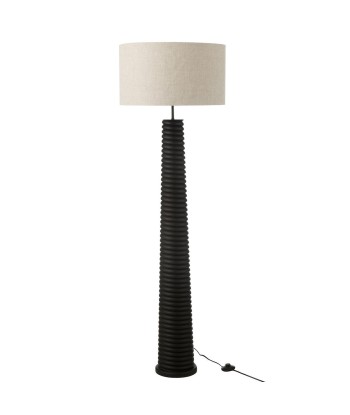 AILANTHUS -  Lampadaire Filetage  Bois Noir/Gris - H 160 cm la colonne vertébrale