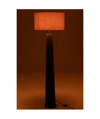 AILANTHUS -  Lampadaire Filetage  Bois Noir/Gris - H 160 cm la colonne vertébrale