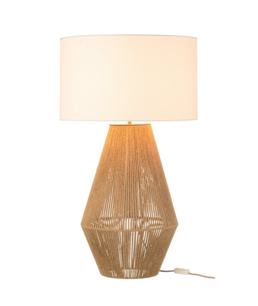 LENA - Lampe Métal/Jute Naturel - H 78 cm plus qu'un jeu 