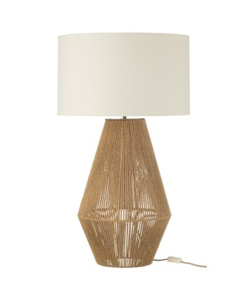 LENA - Lampe Métal/Jute Naturel - H 78 cm plus qu'un jeu 