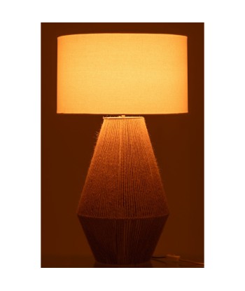 LENA - Lampe Métal/Jute Naturel - H 78 cm plus qu'un jeu 