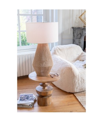 LENA - Lampe Métal/Jute Naturel - H 78 cm plus qu'un jeu 