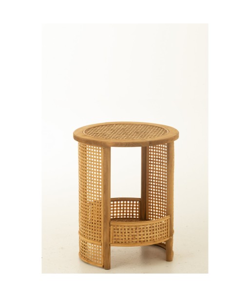 MINA - Table d'Appoint Double Bambou/Bois de Pin Naturel H 49,5 cm sélection de produits