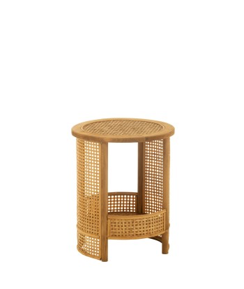 MINA - Table d'Appoint Double Bambou/Bois de Pin Naturel H 49,5 cm sélection de produits