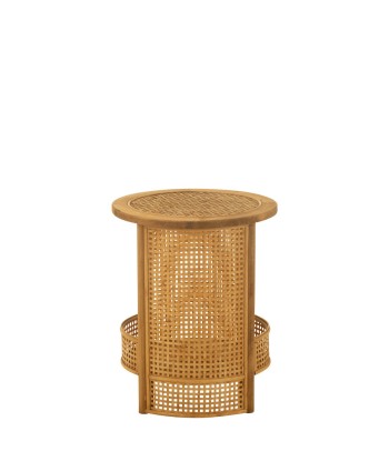 MINA - Table d'Appoint Double Bambou/Bois de Pin Naturel H 49,5 cm sélection de produits