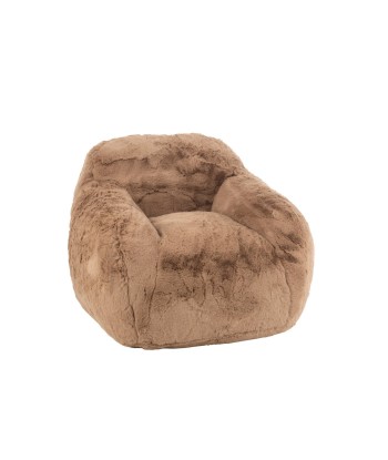 CUTIE - Fauteuil fausse fourrure Taupe livraison gratuite