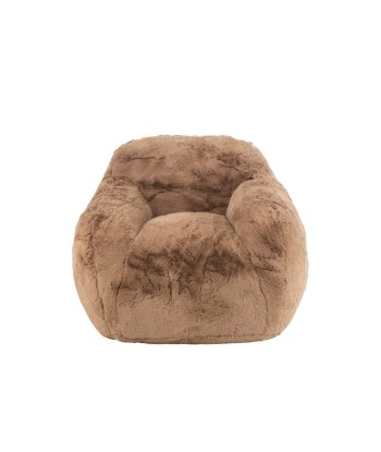 CUTIE - Fauteuil fausse fourrure Taupe livraison gratuite