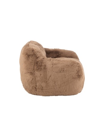 CUTIE - Fauteuil fausse fourrure Taupe livraison gratuite