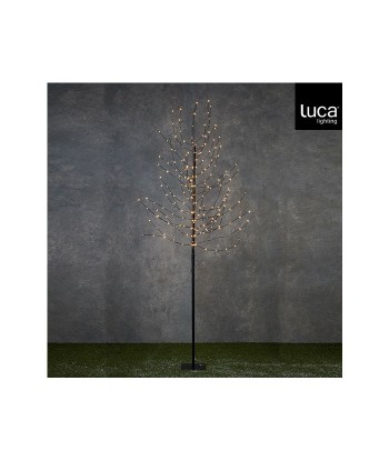 ARBRE Noir - sapin blanc chaud 248 led - H 200 cm le des métaux précieux