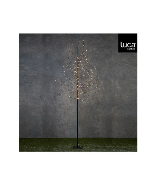 ARBRE Noir - sapin blanc chaud 248 led - H 200 cm le des métaux précieux