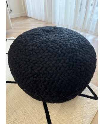 POUF GALET- Pure laine Noir - 2 tailles vous aussi creer 