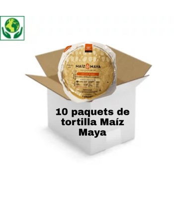 Caja / Carton 10 paquets de Tortilla Maíz Maya (15cm) en 500g de France