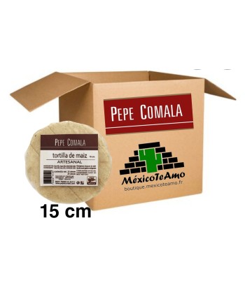 Carton / Caja 10 paquets de 460g, tortillas de maïs 15cm en ligne