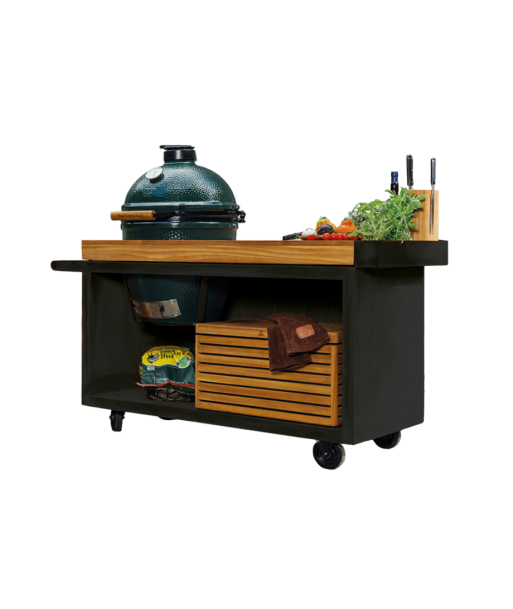 OFYR Kamado Table Black 135 - PRO Bois de Teck BGE Véritable concentré