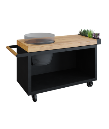 OFYR Kamado Table Black 135 - PRO Bois de Teck BGE Véritable concentré