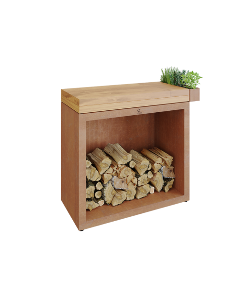 OFYR Butcher Block Storage 90 - Corten Bois de teck soldes