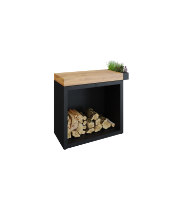 OFYR Butcher Block Storage 90 Black - Bois de Teck Pour