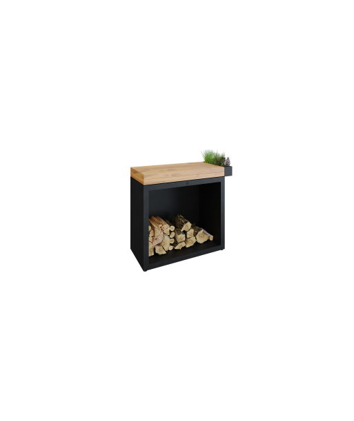 OFYR Butcher Block Storage 90 Black - Bois de Teck Pour