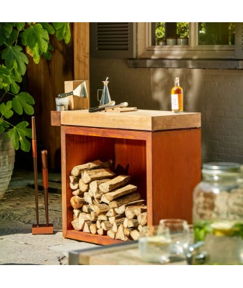 OFYR Butcher Block Storage 90 - Corten Bois de teck soldes