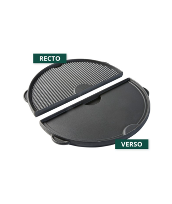 Big Green Egg - Demi-Plancha en fonte réversible L de pas cher